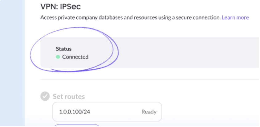 VPN Tunneling view
